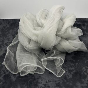 Elegant White Sheer Scarf